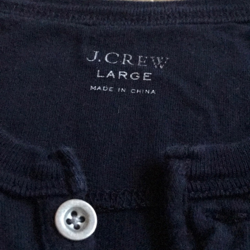 Men’s L/S J. Crew Henley Knit Button down